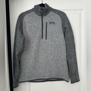 Patagonia two-toned gray quarter-zip fleece pullover